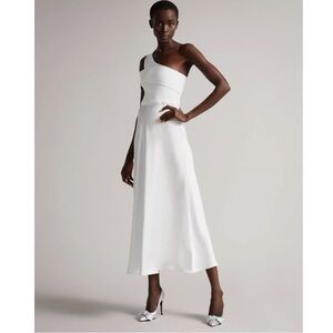 Elegant White One-Shoulder Dress